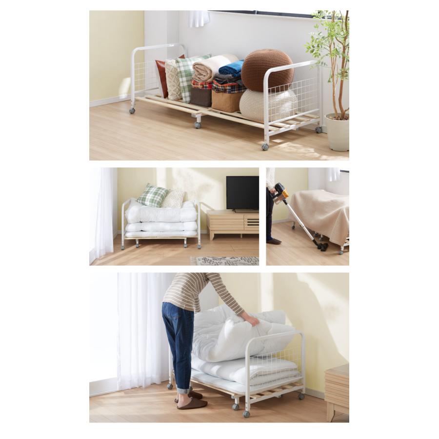 収納ラック 布団収納 ラック 170cmまで伸縮 収納バスケット 収納 布団入れ 布団ラック 押入れ 敷き布団 掛け布団 掛布団 押入れ収納 代引不可