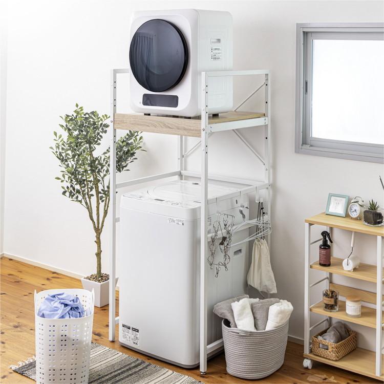 耐荷重50kg 洗濯機ラック 洗濯機上収納 ランドリーラック 頑丈 幅65cm