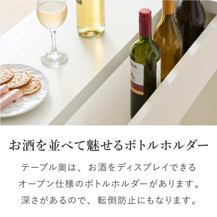 背面収納 棚付き カウンターテーブル テーブル バーテーブル おしゃれ 木目 収納 幅120 120幅 高さ91.5 ダイニング キッチン カウンター 代引不可_4