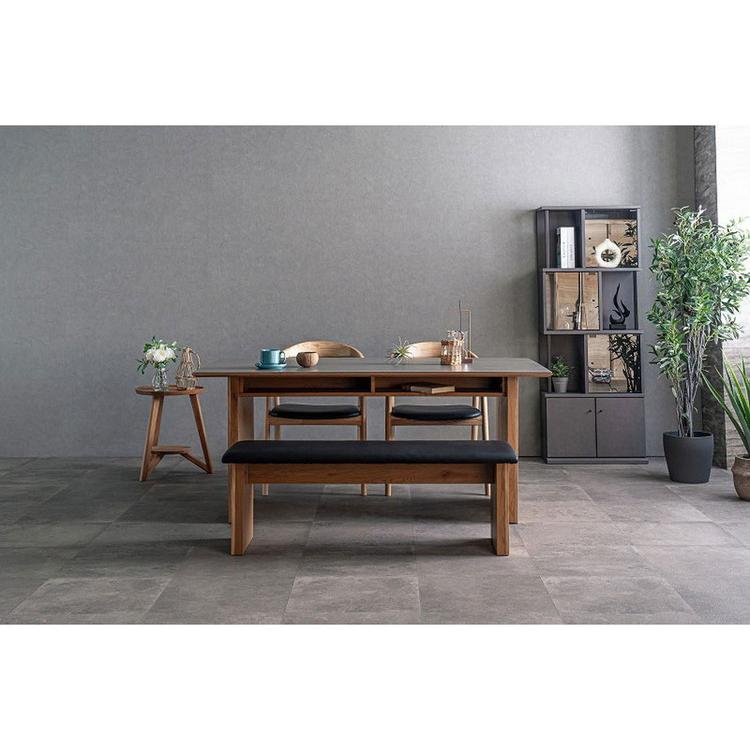 ダイニングベンチ 二人掛け 幅123cm 長椅子 木製 オーク