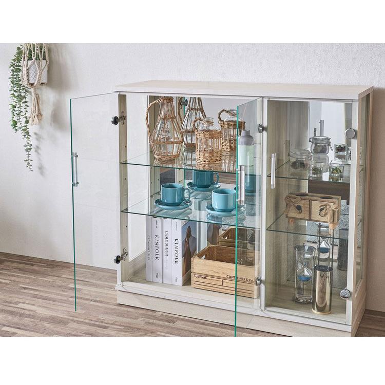 チャーム90 コレクションラック 完成品 幅90cm 高さ86cm 奥行35cm