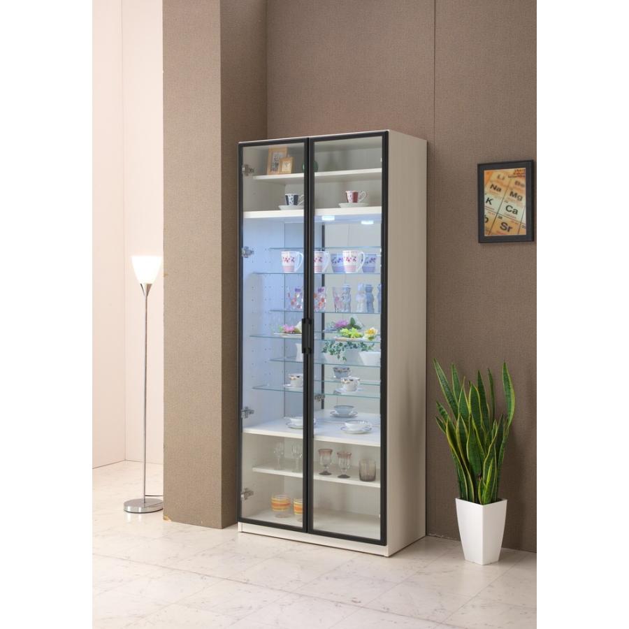 リコメン堂 バカラ80 コレクションラック カップボード 幅77.6cm×高さ