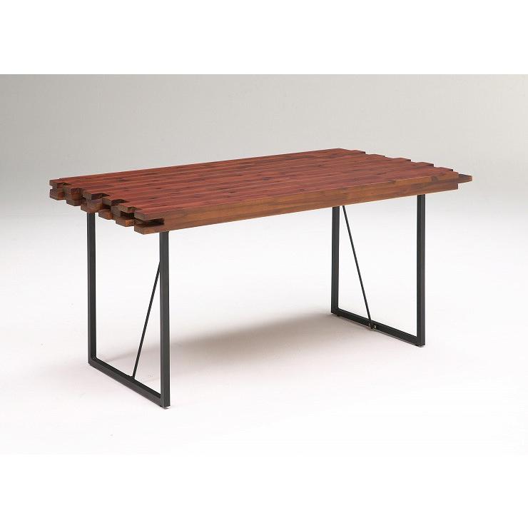 ダイニングテーブル 単品 150cm アカシア無垢材使用 4人掛け用 テーブル ダイニング 食卓 アイアン インダストリアル おしゃれ 代引不可_1