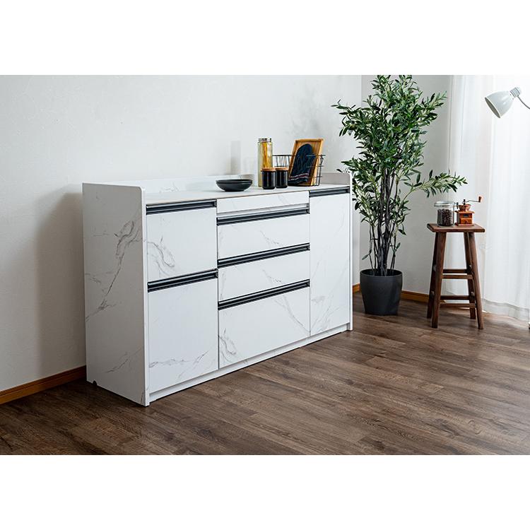 キッチンカウンター 幅150cm キッチンラック 伸縮式 セラミック天板