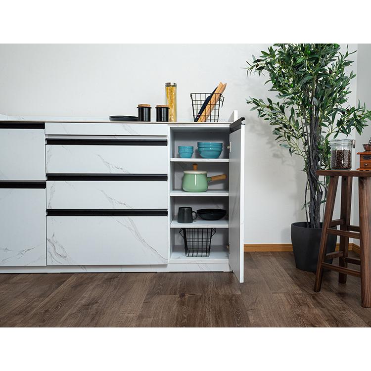 キッチンカウンター 幅150cm キッチンラック 伸縮式 セラミック天板