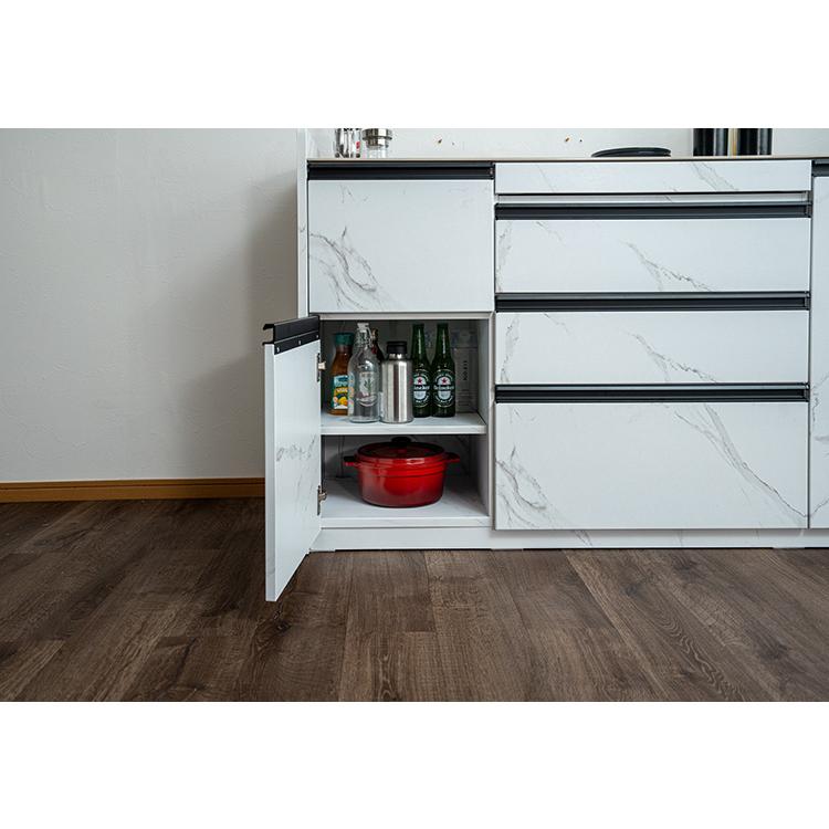 キッチンカウンター 幅150cm キッチンラック 伸縮式 セラミック天板