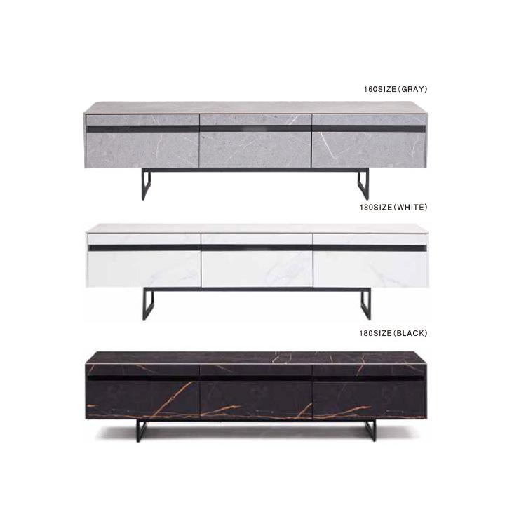 テレビ台 テレビボード 幅180 完成品 セラミック天板 鏡面 大理石調