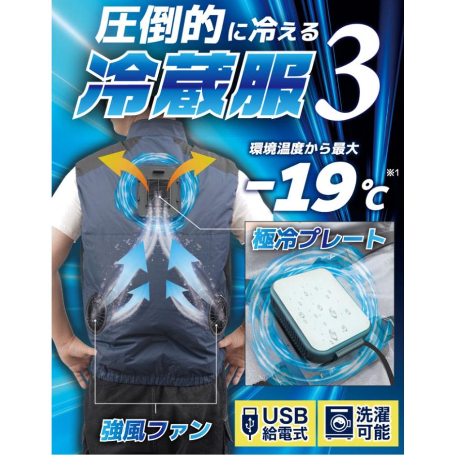 モバイルバッテリーセット 冷却ベスト ペルチェ式 冷蔵服 空調作業服