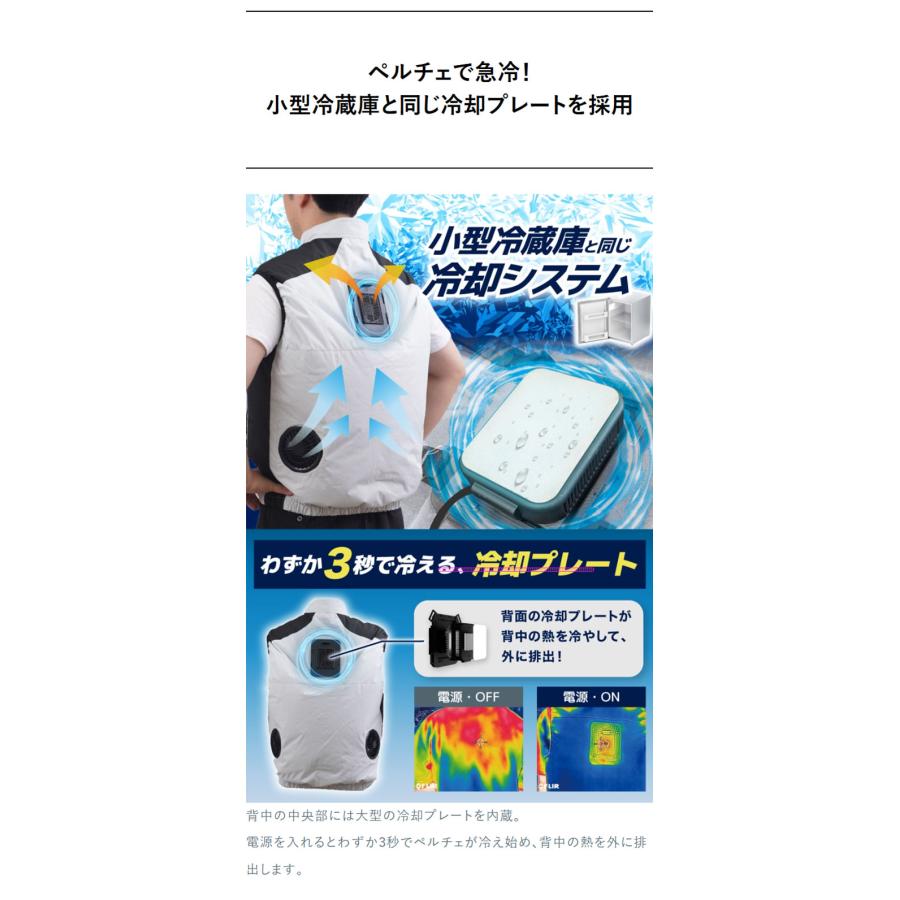 値下げ交渉あり！ペルチェベストセットとモバイルバッテリー モバイルバッテリーセット 冷却ベスト ペルチェ式 冷蔵服 空調作業服