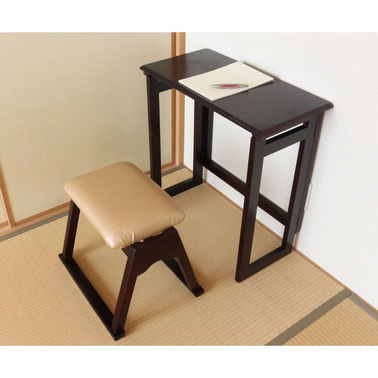 スタッキングできる仏壇前椅子 完成品 天然木 供物台用 経机用 仏壇前