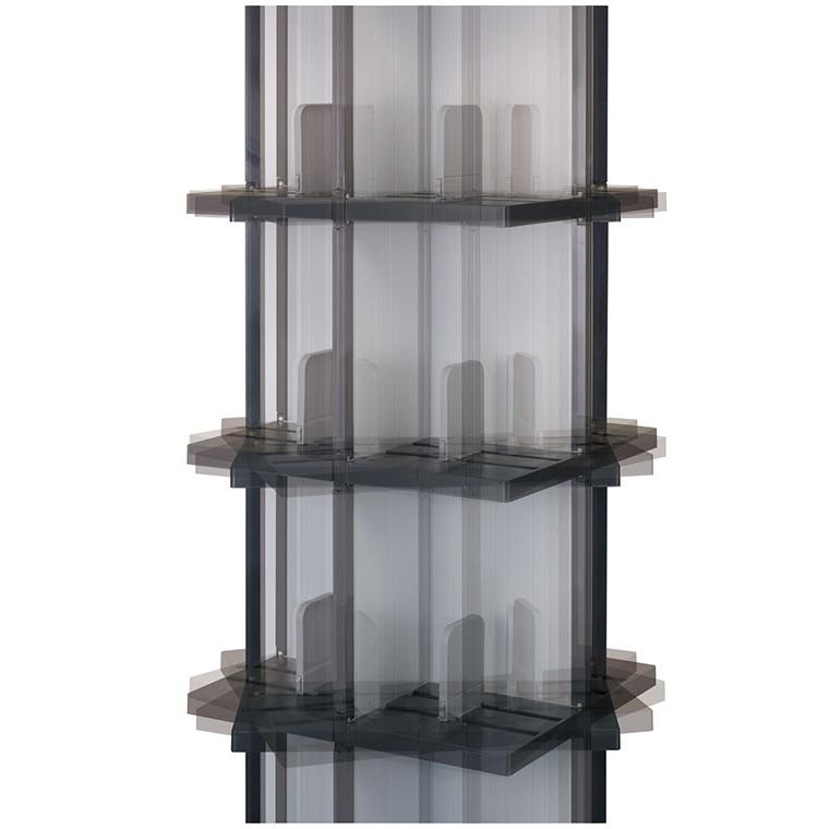 日本製 回転式ラック デビック 5段 本棚 コミック A5サイズ 同人誌 DVD