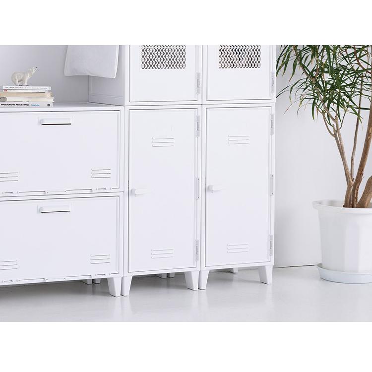 メッシュ スチール チェスト/インダストリアル 収納棚 メッシュラック