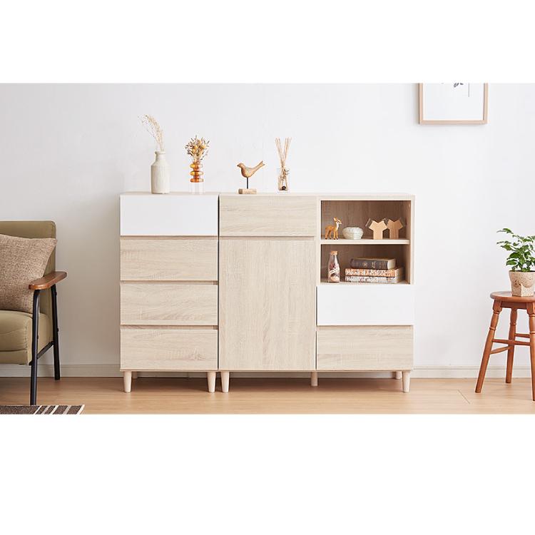 チェスト 4段 幅45 収納チェスト 鏡面 白 木製 ツートン ホワイト 収納