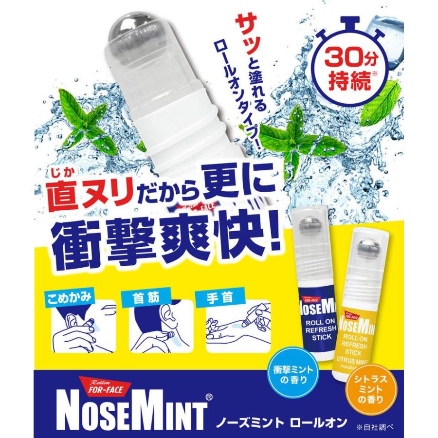 ノーズミントnosemint ロールオンタイプ 2本セット シトラスミント 鼻づまり 花粉 花粉症 爽快 すっきり 日本正規品 受験 勉強 代引不可 メール便 リコメン堂 通販 Paypayモール