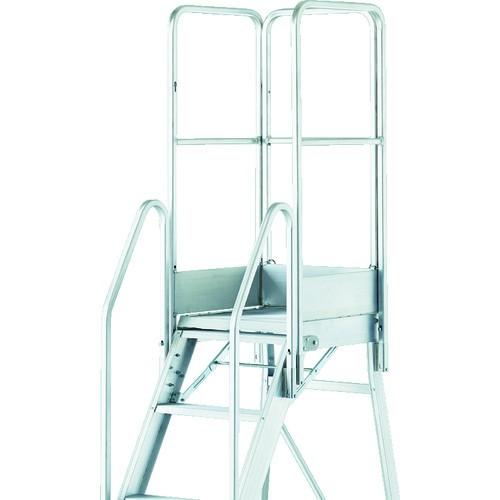 TRUSCO トラスコ 折りたたみ式作業用踏み台 高さ2.10M 高さ1100手すりフルセット付き TDAD2101100TF 8000 代引不可