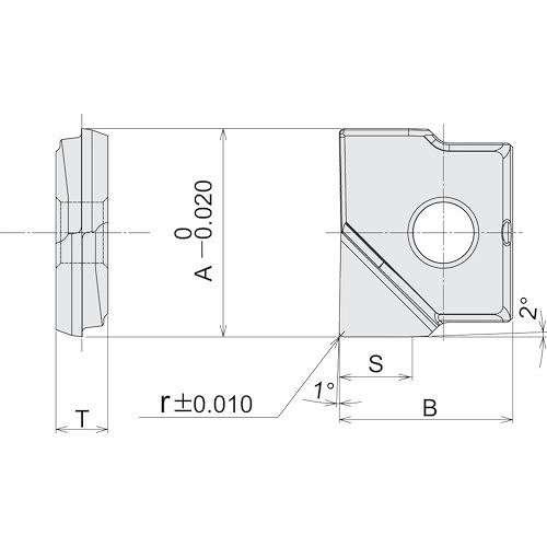 2個セット ダイジェット ミラーラジアス用チップ DH103 RNM320R05 切削工具 旋削・フライス加工工具 刃先交換式工具 代引不可_1