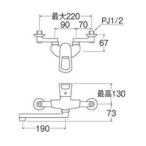 SANEI シングル混合栓 K171213 工事 照明用品 管工機材 混合栓 水栓 代引不可_1