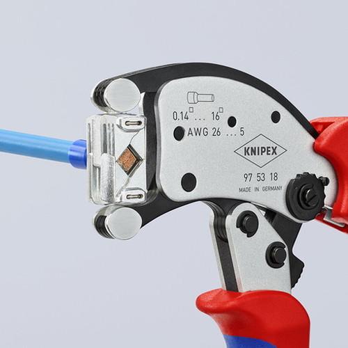 KNIPEX マルチアジャストワイヤーエンド圧着ペンチ 9753-18 KNIPEX社 電設工具 圧着工具 代引不可_1