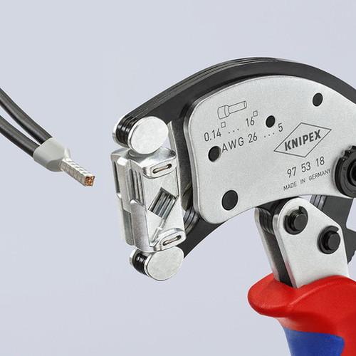 KNIPEX マルチアジャストワイヤーエンド圧着ペンチ 9753-18 KNIPEX社 電設工具 圧着工具 代引不可_4