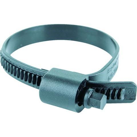 HCL 樹脂製ホースバンド Ezyclamp 締付径25.0~75.0mm 対辺8.0mm ナイロン66 PWD1375SCPA66BK 代引不可