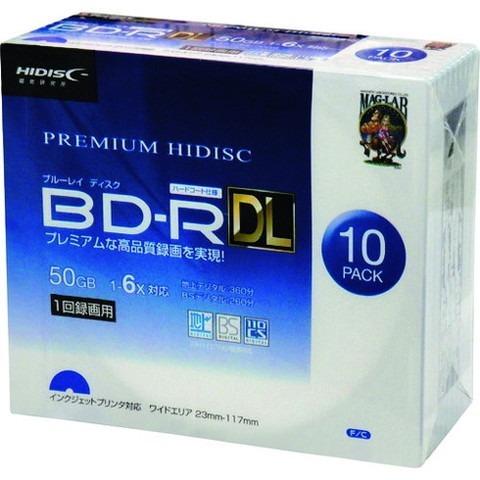 ハイディスク BD-RDL 10枚パック HDVBR50RP10SC 代引不可｜recommendo
