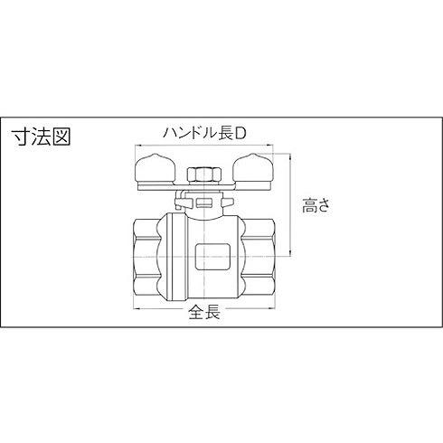 ハマイ ステンレス製フルボアボールバルブ ツマミ ハマイ FST0215RC 工事 照明用品 管工機材 バルブ 代引不可_1