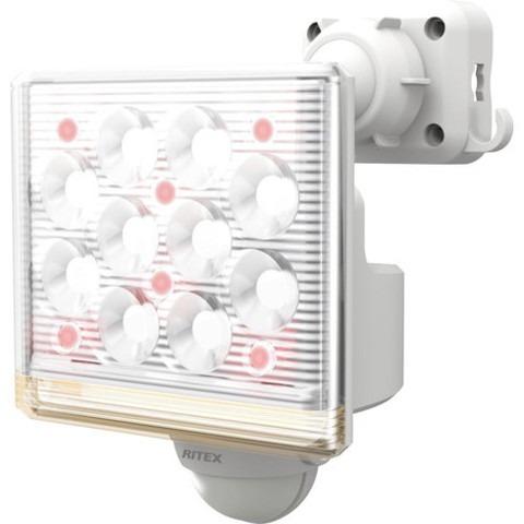 ライテックス 12W1灯 フリーアーム式 LEDセンサーライト リモコン付 LEDAC1015 代引不可