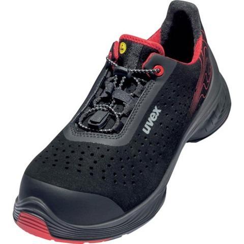UVEX uvex1 G2 パーフォレーテッド ローシューズ 25.5cm S1 P SRC ブラック/レッド 6837540 代引不可