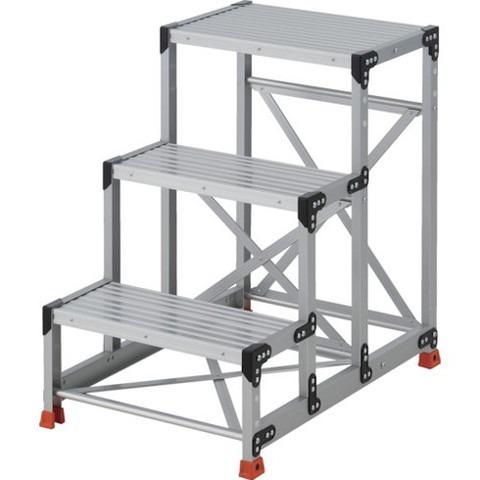 TRUSCO トラスコ 作業用踏台 3段 ステップ奥行250 高サ0.90m 天板600X400 TSF36259 組立品 組立設置不可 代引不可