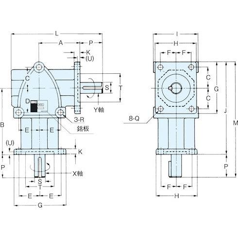 KHK ベベルボックスKBX-101L KHK KBX101L メカトロ部品 軸受 駆動機器 伝導部品 歯車 代引不可