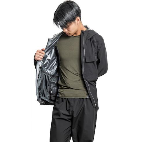 マック フォーシーズンレインスーツ ブラック M AS933BKM 保護具 保護具 作業服 雨具 代引不可_1