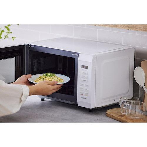 IRIS 101848 単機能レンジ18L フラットテーブル ホワイト IMBF186W