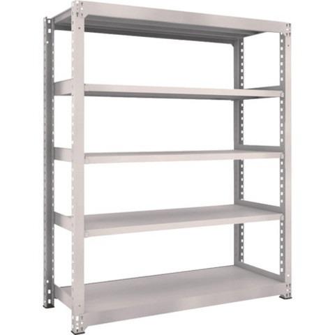 TRUSCO トラスコ M5型中量棚 1500X571XH1800 5段 単体 ネオグレー M56565 組立品 組立設置不可 代引不可