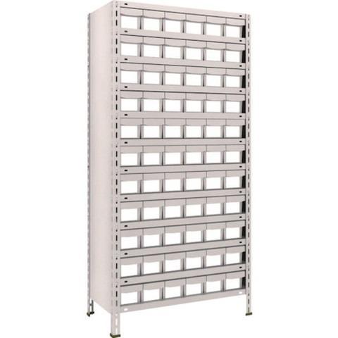 TRUSCO トラスコ 軽量棚 875X450X1800 樹脂引出NG 小X66 ネオグレー 63X812E11 組立品 組立設置不可 代引不可