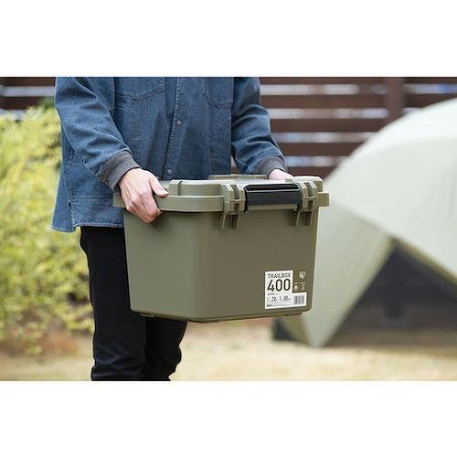 りんご様　８日〜9日ご発送 IRIS 297256 TRAILBOX 400 カーキ TRB400K 物流・保管用品 収納用品