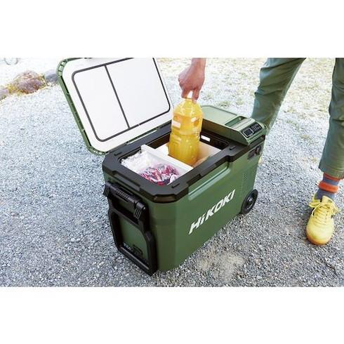 HiKOKI 18V-14.4V コードレス冷温庫大容量サイズ25L フォレストグリーン マルチボルトセット品 HiKOKI UL18DBAWMGZ 環境改善用品 暑さ対策用品 代引不可の画像