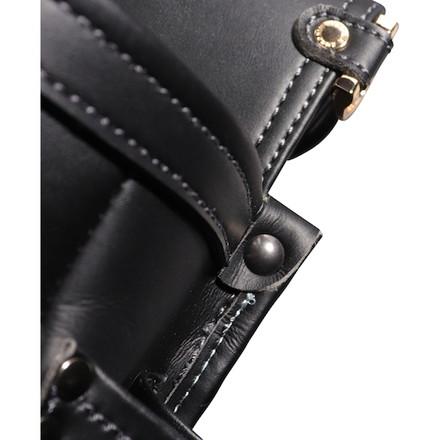 フジ矢 腰袋3段黒金LIGHT PU LEATHER SERIES 手作業工具 バックパック