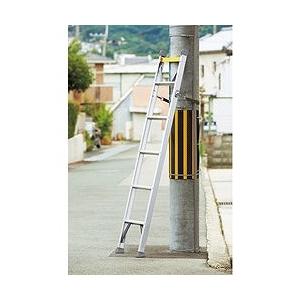 ハセガワ 電柱昇降用1連はしご 2.45m 安全ベルト、バンド付 LQ124BA 工事 照明用品 はしご 脚立 はしご 代引不可_1