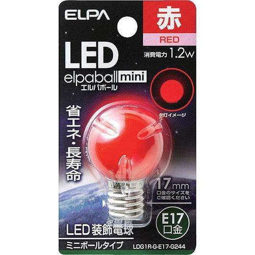 ELPA 電球 LED LED電球G30形E17 赤 LDG1RGE17G244 工事・照明用品 作業灯・照明用品 LED電球 代引不可｜recommendo｜02