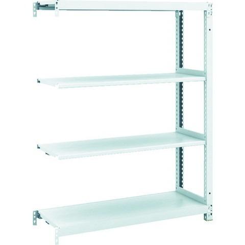 TRUSCO トラスコ M1型抗菌塗装ボルトレス軽量棚900X320XH1200 4段 連結 M14334B 組立品 組立設置不可 代引不可