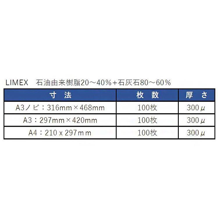 コピー紙 コピー用紙 LIMEXシート 白ソフトS 300μ 316x468 100枚 耐水 耐久 メニュー メニュー表 防災マップ 屋外ポスター エコ 代引不可｜recommendo｜04