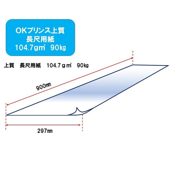 OKプリンス上質 王子製紙 上質紙長尺用紙 上質紙 104.7g平方メートル