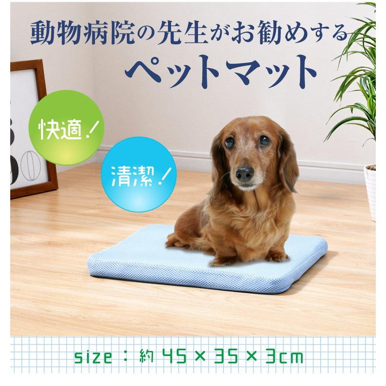 ペットマット 約45×35cm 動物病院の先生がお勧め 通気性 メッシュ素材