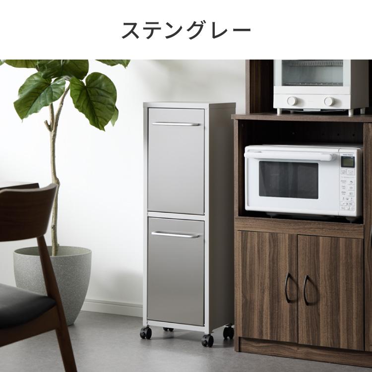 セトクラフト ゴミ箱 分別 縦型 2段 ガルバリウム鋼板&ステンレス