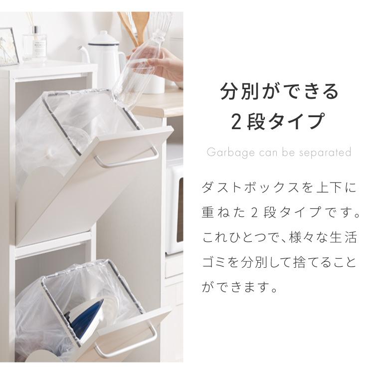 セトクラフト ゴミ箱 分別 縦型 2段 ガルバリウム鋼板&ステンレス