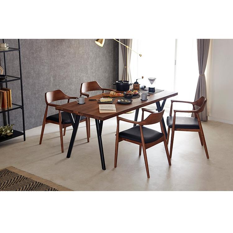 ダイニングセット 4人掛け 5点セット 幅150 ウォールナット無垢