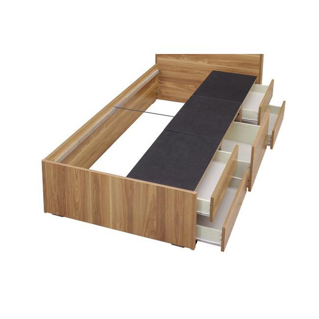 ベッドフレーム SD セミダブル 幅121cm 奥行209cm チェストベッド 2口