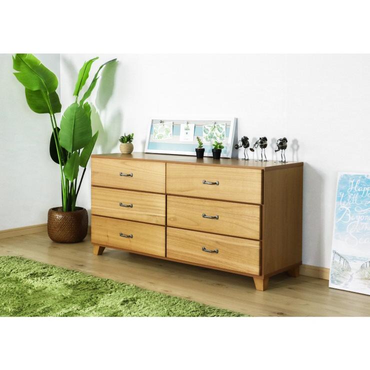 国産 大川家具 完成品 ローチェスト 幅117cm 高さ59cm 無垢材 収納