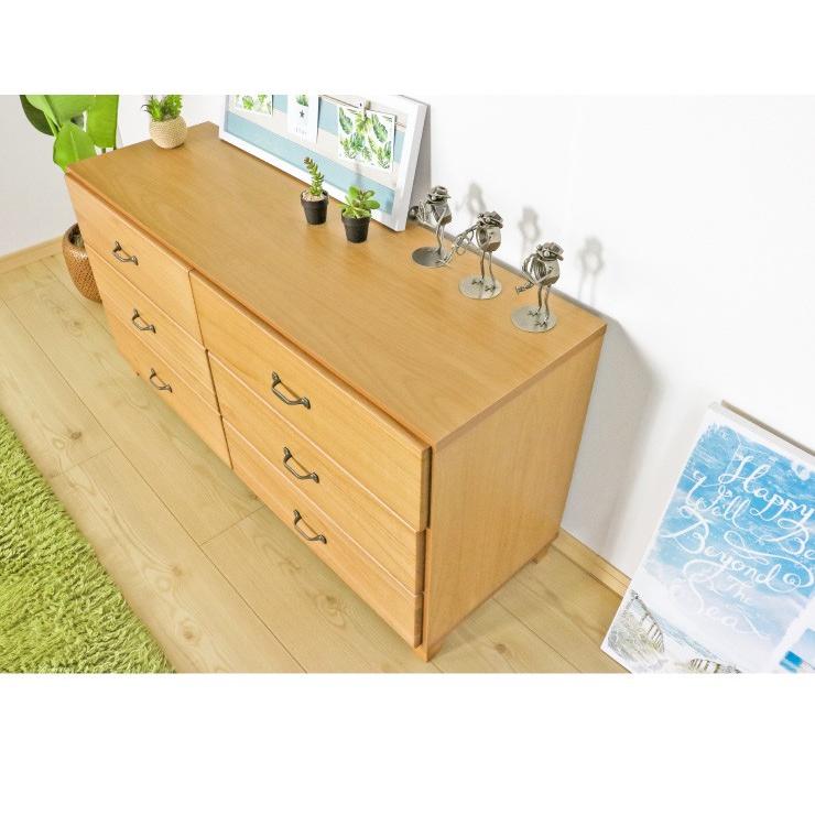 国産 大川家具 完成品 ローチェスト 幅117cm 高さ59cm 無垢材 収納