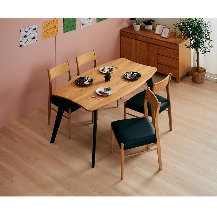 ダイニングセット 4人掛け 5点セット オーク無垢材 ダイニングテーブル